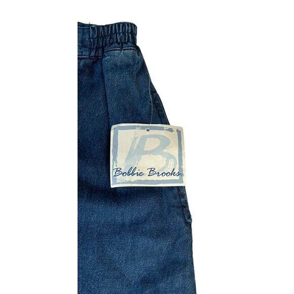 Vtg Bobbie Brooks Ankle Length Denim Jean Skirt Button Front A-Line Pockets 10 - Picture 2 of 8